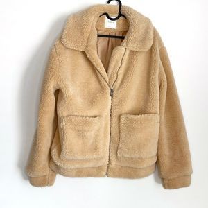 ELODIE Oversized Teddy Jacket size M